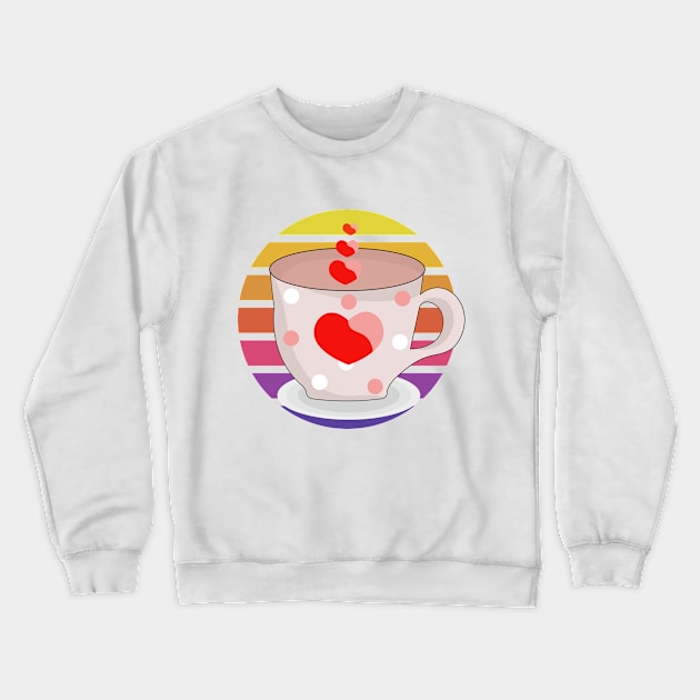 Coffee with Love Crewneck Sweatshirt by ShirtyArt